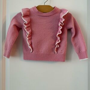 Vineyard Vines Girls' Ruffled Crewneck Sweater